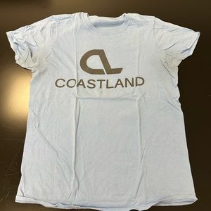Men’s Coastland Logo Blue Cotton T Shirt- Size Small